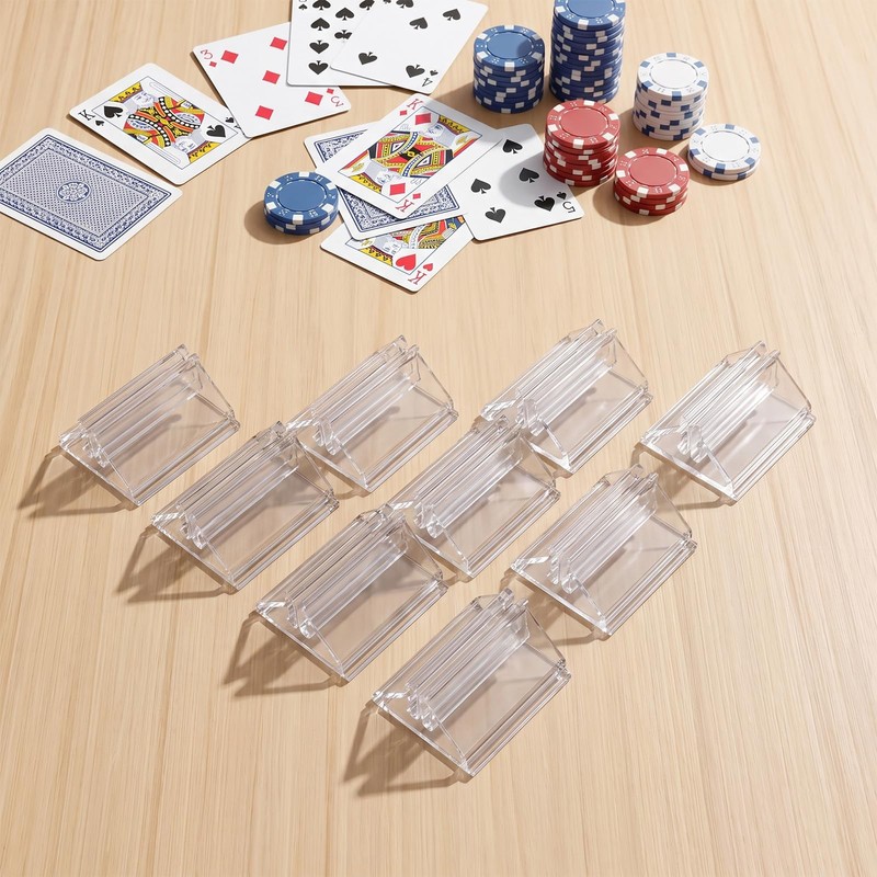 Elegaperma 50 Pcs Game Piece Stands,Plastic Game Clear Card Stands
