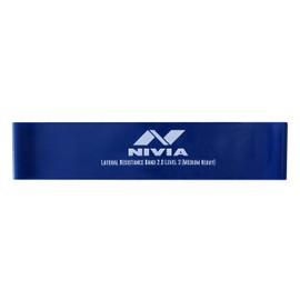 Nivia Level-3 Lateral 2.0 Resistance Band and Tubes, Dark Blue