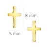 Elegant Cross Earrings Gold | As a Communion and Confirmation