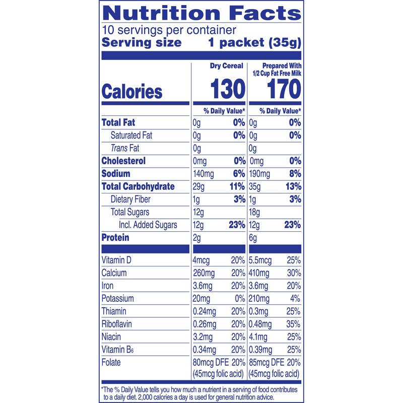 Cream of Wheat Instant Hot Cereal, Bananas and Cream, 1.23