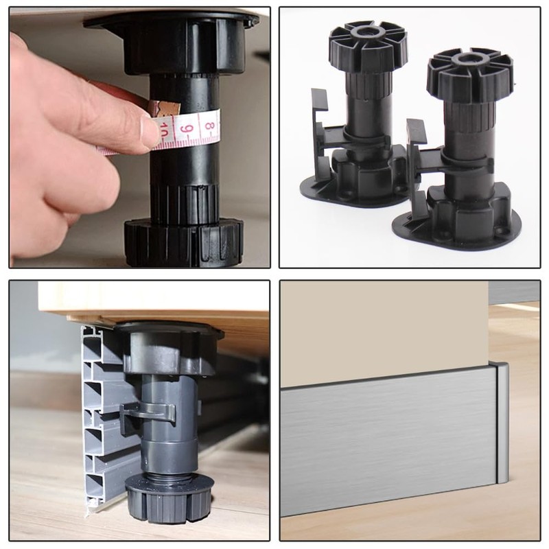 Sctmda Kitchen Skirting Board Clips, Pack of 16, Kitchen Pedestal