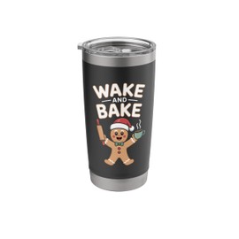 Wake and Bake Gingerbread Rolling Pin Christmas Cookie Stainless Steel Insulated Tumbler