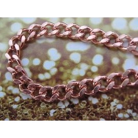 Women's 6 1/2 Inch Solid Copper Link Bracelet CB644G - 5/16 of an inch wide.