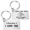 TGCNQ Uncle and Niece Keychain, Uncle Gifts from Niece, Birthday