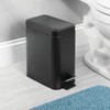 mDesign Small Modern 1.3 Gallon Rectangle Metal Lidded Step Trash