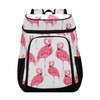Pink Flamingo Cooler Backpack 36 Cans Insulated Backpack Cooler Leak