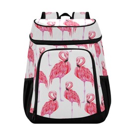 Pink Flamingo Cooler Backpack 36 Cans Insulated Backpack Cooler Leak Proof Cooler Bag Lightweight Backpack for Lunch Camping Picnic Beach