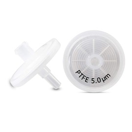 PTFE Syringe Filters [Wettability: Hydrophobic] 25mm Diameter 5.0 μm Pore Size for Laboratory Filtration [ CASE OF 100pcs] by Allpure Biotechnology (PTFE-25mm-5.0μm)