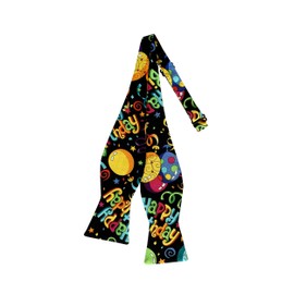 Holiday Bow Ties Mens Happy Birthday Self-tie Bow Tie Party Balloons, Adult (Adult)