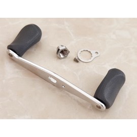 Apple&Orange Aluminium Double Hard Rubber Grip Knob Handle for Fishing Baitcasting Reel 5 * 8 mm (Silver)