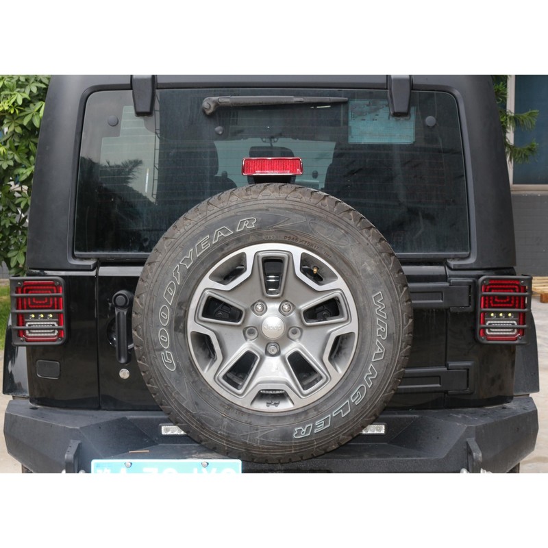 SINLIRU JK Taillight Covers Black Tail Light Guards for 2007-2017