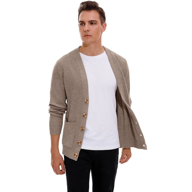 Sailwind Men's Cardigan Pullover Cardigan V Neck Winter Jacket Classic