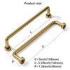 khtumeware 10 Pack Burnished Antique Brass Cabinet Pulls 5" Hole