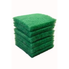 The Filter Pro Green Coarse Filter Media, 2" Thick, 12" x 12" Pads, 6 Pack, Perfect for Aquariums, Ponds or Water Gardens, Made in USA