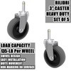 RILIDRI Replcament Casters for Brute Trash Bin Dolly Set of