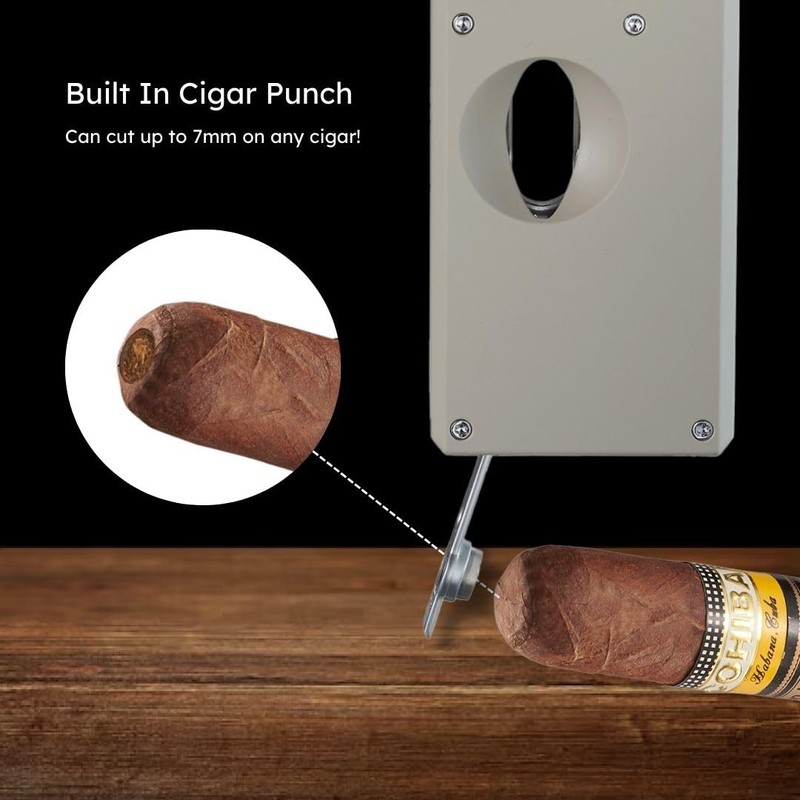 Caseti Urban Single Torch Flame Lighter, Built in Cutter, Built