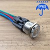 GUUZI 12V-24V/10A Self-Locking Push Button Switch NO/NC Waterproof Green/Red LED