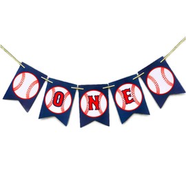 Baseball One High Chair Banner Baseball One Banner 1st Birthday Sports Banner Baseball Theme Party Baseball Baby shower Banner One High chair Birthday Party Decors
