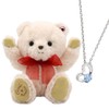 Petit Luu Tete Bear & Heart Necklace (October)
