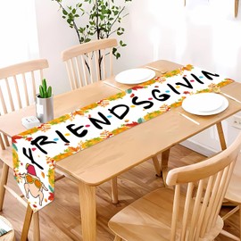 Friendsgiving Table Runner, Friendsgiving Tablecloth, Friendsgiving Decorations, Friendsgiving Party Decorations, Friendsgiving Home Table Decorations, TBLN Happy Thanksgiving Party Decorations