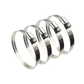 EesTeck 4Pcs 3" Adjustable 304 Stainless Steel Duct Clamps Hose Clamp Pipe Clamp Air Ducting Clamp worm drive hose clamps （65mm-89mm）