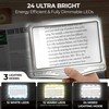 MagniPros 5X [Rechargeable] Large Ultra Bright LED Page Magnifier with