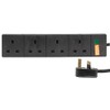 Pro-Elec1 m 4 Way Surge Protected Extension Lead - Black