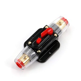 UTSAUTO Circuit Breaker 100Amp Resettable Fuse Circuit Breaker Auto Car Stereo Inline Fuse Holders Inverter, Manual Reset 12V-24V DC for Automotive Marine Boat Audio System Protection
