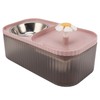 Cat Water Fountain Food Bowl High Capacity Quiet 2 In