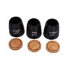 3Pcs Coffee Tea Sugar Container Set Bamboo Lid Durable Iron