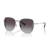 Coach HC7158D Sunglasses, Shiny Silver/Grey Gradient, 58 mm