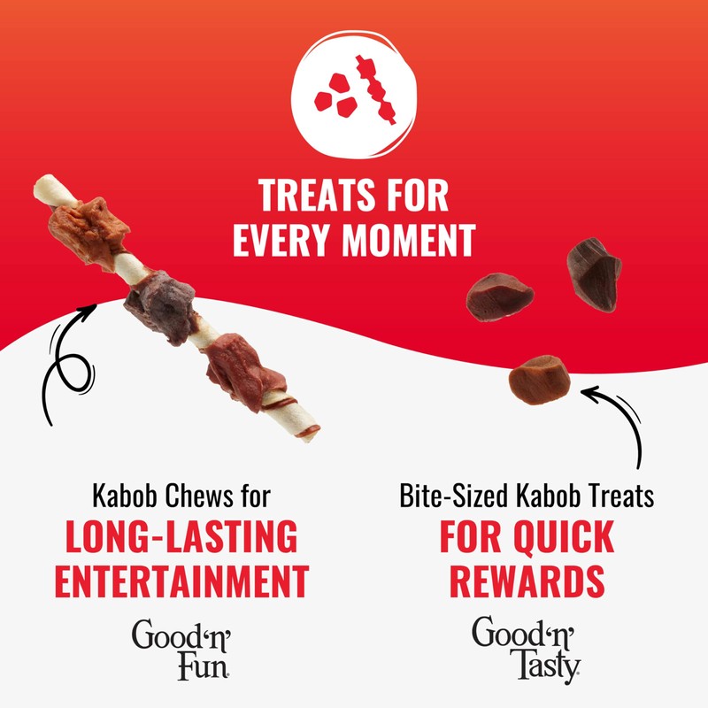 Good ‘n’ Tasty Kabob Bites, 12 oz, Treats For Dogs,
