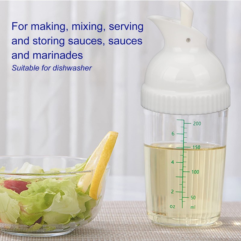 Salad Dressing Shaker, Clear Salad Dressing Mixer Dressing Container Dressing