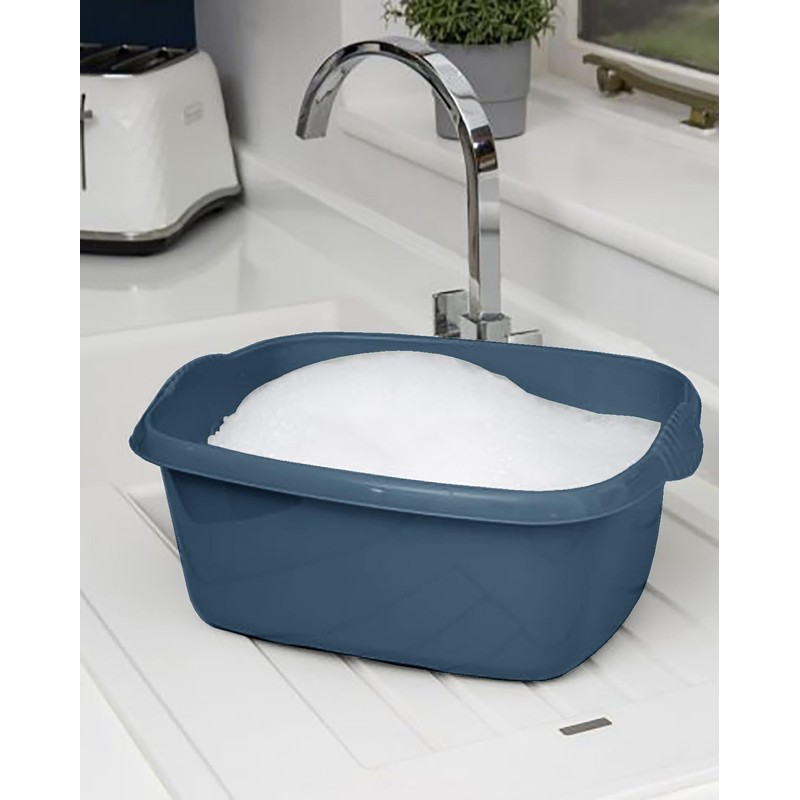 Set of 2 Navy Blue Plastic Medium Dish Drainer with