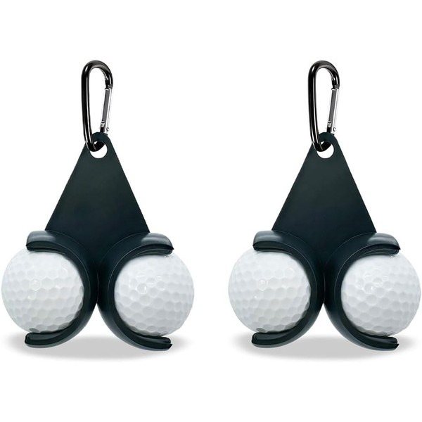 MTSDM 2Pcs Golf Ball Holder, Ball Storage Holder with Carabiner
