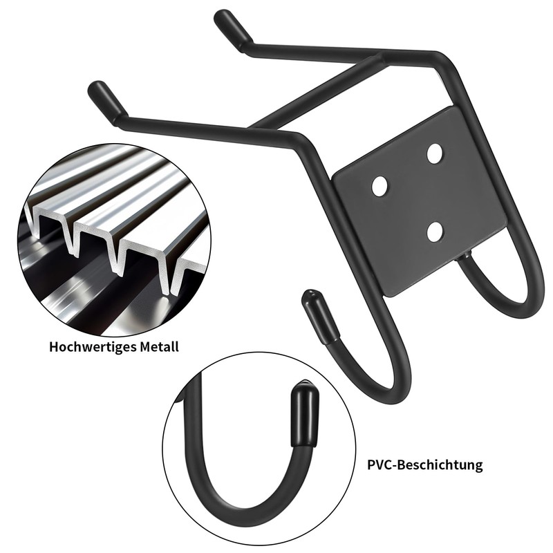 Pack of 4 Wall Hooks, Garage Hooks, Heavy Duty Hooks,