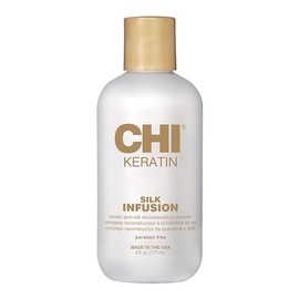CHI Infusión de seda con queratina, suero hidratante para restaurar la suavidad y el brillo, ayuda al cabello seco y dañado, sin sulfatos, 170 ml