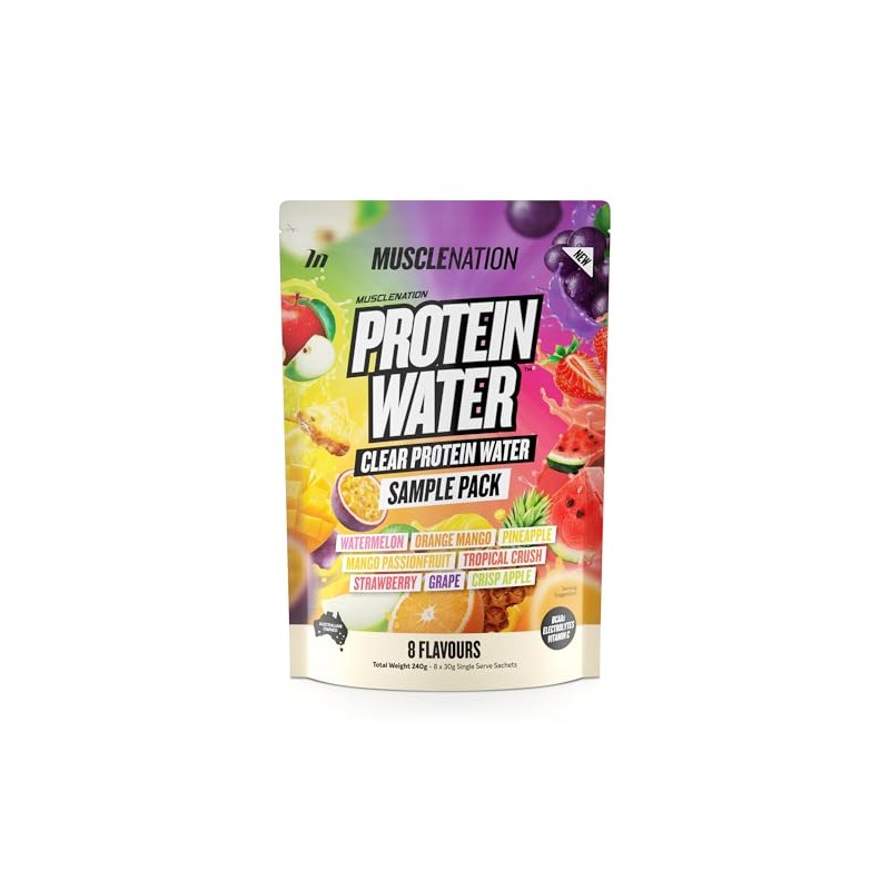 Muscle Nation Protein Water Variety Pack - 8 x 30g