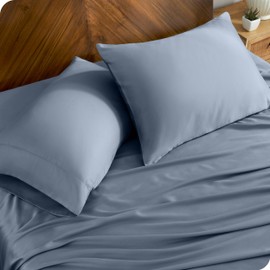 Bare Home Lyocell Tencel Pillow Cases - Standard Size Set of 2 - Derived from Eucalyptus - Moisture Regulating - Ultra Soft - Easy Care (Standard Pillowcase Set of 2, Indigo)