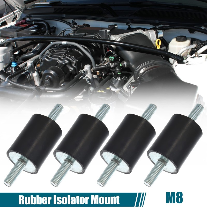 X AUTOHAUX 4pcs M8 Anti Vibration Rubber Isolator Mount 30x40mm