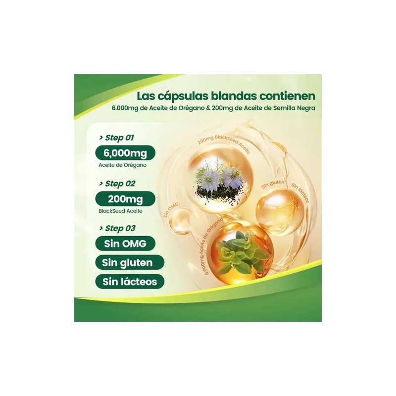 Vvivonu Aceite De Orégano 6000mg 300 Cápsulas