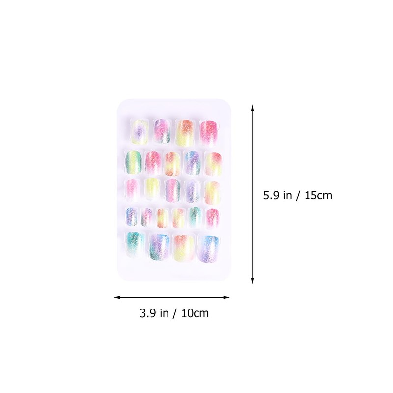 KESYOO Kids' Press, Nail Shorts, Set of 4 Boxes, Fake