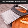 Crinkle Cutter,Stainless Steel Crinkle Cutter for Veggies Potatoes Cucumbers Carrot