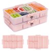 Stackable Snackle Box Container with 2 Lids, 14 Compartments -