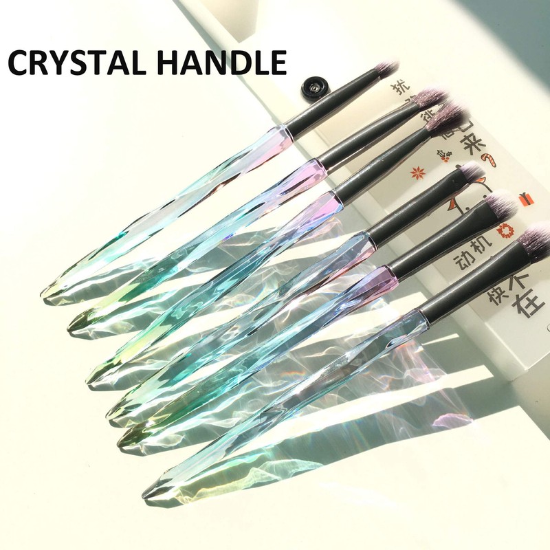 iMapo 10 Pcs Makeup Brushes Set, Crystal and Diamond Transparent