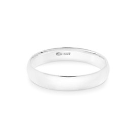 Miabella 925 Sterling Silver Comfort Fit Dome Band Ring 2mm, 4mm, 6mm for Women or Men, Made in Italy, Sterling Silver, No Gemstone