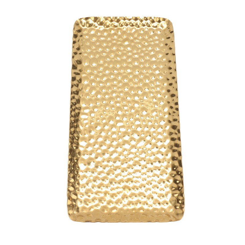 Hammered Tray Exquisite Odorless Stainless Steel Serving Tray for Living