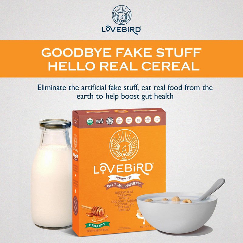 Lovebird, Cereal Honey Grain Free, 7 Ounce