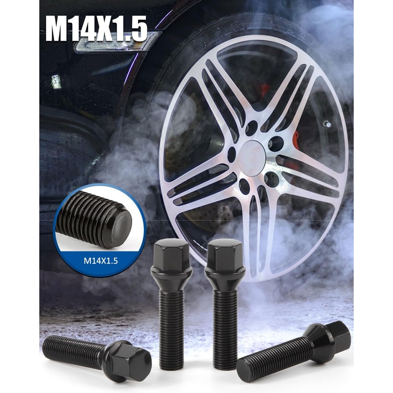 GAsupply 14x1.5 40mm Shank Lug Bolts, Fit for X3 E83,