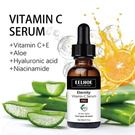 Eelhoe Eternity Vitamin C Serum Dark Spot Corrector, Esencia de vitamina c, corrector de manchas negras, colágeno para fortalecer la esencia facial antienvejecimiento (2PCS)